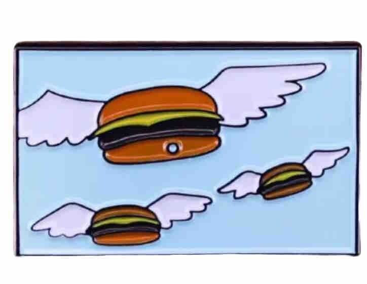 Bob’s Burgers Restaurant Painting Metal Enamel Pin Badge - New Flying Ha... - $5.50