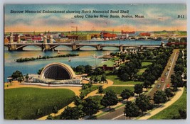 Postcard MA Massachusetts Boston Hatch Memorial Band Shell 1947 - $5.94