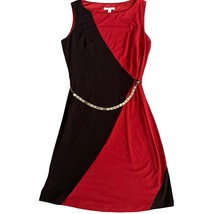 NEW Sandra Darren Dress Size 12 Large Two Toned Brown Red Gold Link Belt  - £17.47 GBP