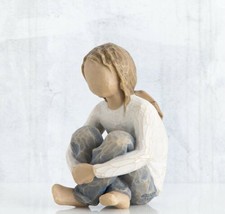 Spirited Child Figure Sculpture Hand Painting Willow Tree By Susan Lordi - £49.16 GBP
