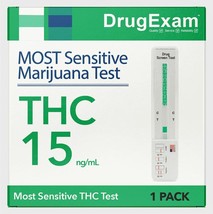 1 Pack - DrugExam Made in USA Most Sensitive Marijuana THC 15 ng/mL Sing... - £11.03 GBP