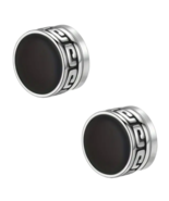 1 Pair .3 Inch - Round Black Titanium Steel Magnetic Non-Piercing Stud E... - £8.63 GBP
