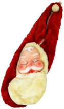 Vintage 1950s Bijou Rubber Face Christmas Santa Stocking Pajama Bag USA - £25.54 GBP