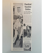1954 Lee Work Clothes Chetopa Twill Pants Shirts Menswear Vtg Magazine P... - $12.86