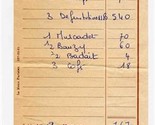 Les 3 Marches Original Restaurant Receipt 1979 Versailles France - £14.19 GBP