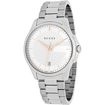 Gucci YA126442 Silver Dial Stainless Steel Strap Gents Watch - £534.90 GBP