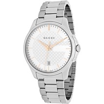 Gucci YA126442 Silver Dial Stainless Steel Strap Gents Watch - £507.88 GBP