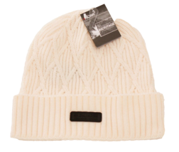 Pajar Women&#39;s One Size Ivory Knit Cuff Beanie Boreal Hat - $59.39
