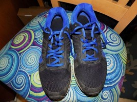 NIKE DART XII Mens Running Shoes  Black Blue 831532-005 Size 8 Men&#39;s EUC - £32.17 GBP