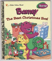 1997 Barney Best Christmas Ever Stated 1st Ed HC Little Golden Book - £10.38 GBP