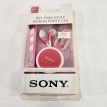 Sony MDR-KE30LW Key Ring Style Stereo Headphones Pink New Sealed NOS - £23.25 GBP