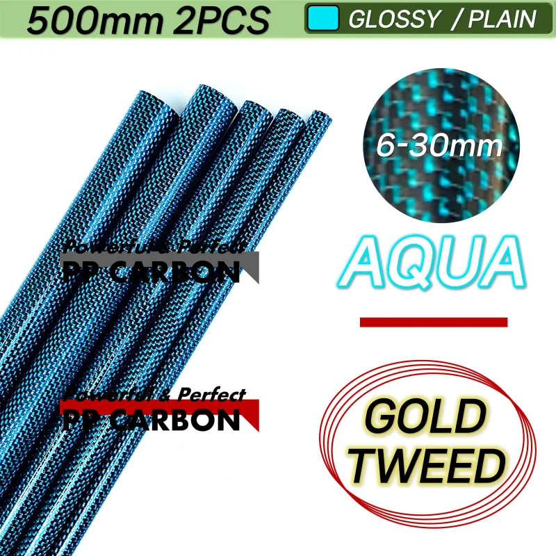 Colored Carbon Fiber Tube for RC Drone Accessories AQUA OD 6-30mm 500MM ... - $10.39+