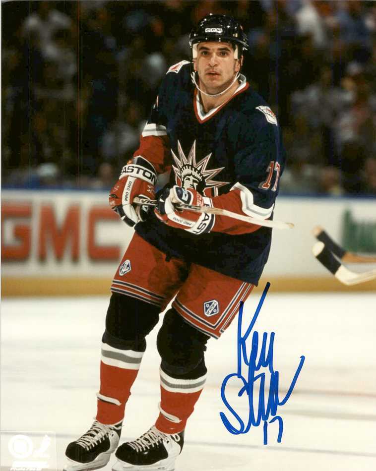 Kevin Stevens Signed Autographed Glossy 8x10 Photo - New York Rangers - $15.00