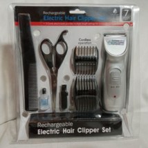 Rechargeable Electric Hair Cut Trimmer Set | Cordless 7-piece set | Pro Clipper - £6.24 GBP