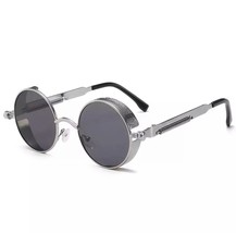 Metal Steampunk Sunglasses Men Women Fashion Round Glasses Brand Designer Vintag - £13.14 GBP