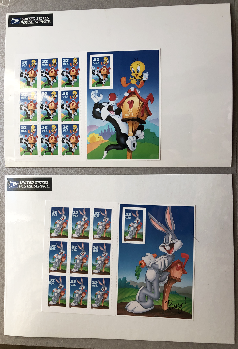USPS Stamp Sheet Looney Tunes Bugs Bunny Tweety & Sylvester SEALED - $15.00