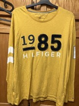 Tommy Hilfiger Shirt Mens XL Yellow Black White New York 1985 Long Sleev... - $9.41