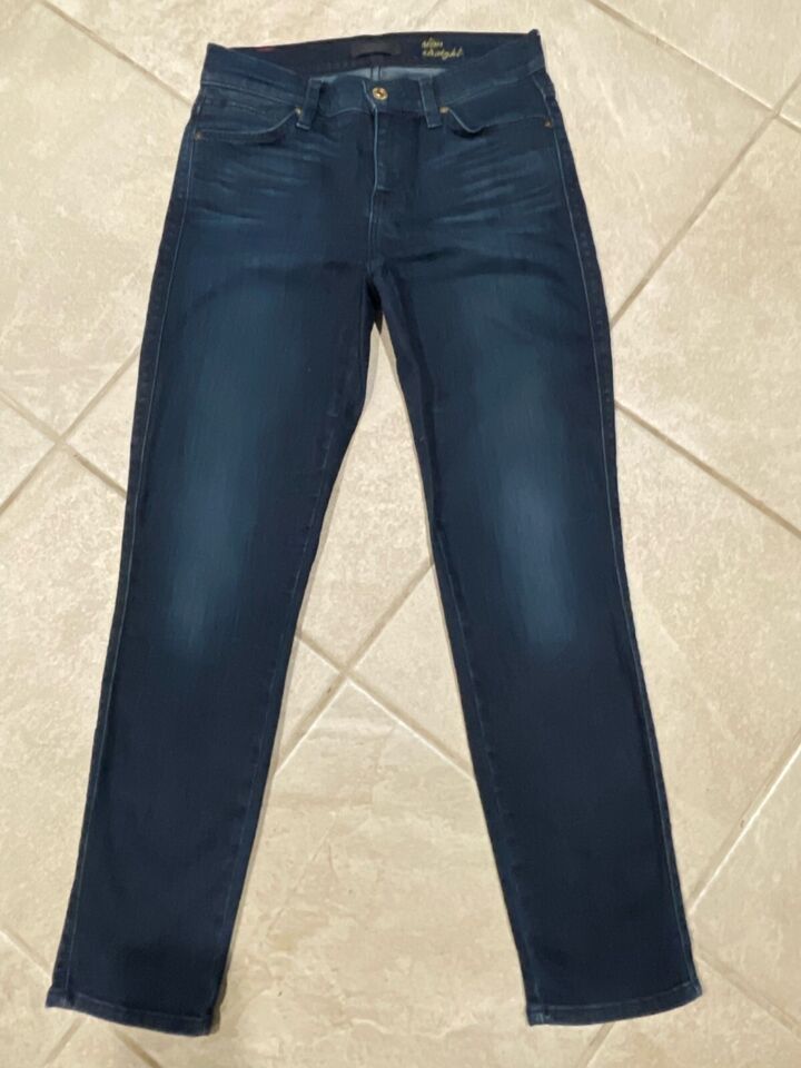 Seven 7 Jeans Womens Size 24 Slim Straight Dark Wash 26x26 - $14.04
