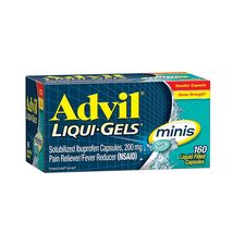 1/2028 Advil Liqui-Gels Minis Pain Reliever, Ibuprofen 200mg - 160 Capsules - $294.00 MXN