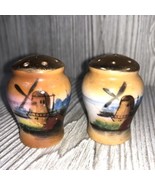Vintage Windmill Scene Made In Japan Salt &amp; Pepper Shaker Set With Origi... - €8,27 EUR