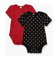 Marky G Apparel 2 Pack Baby Rib Bodysuit Short Sleeve NEWBORN 100% cotton - £5.86 GBP
