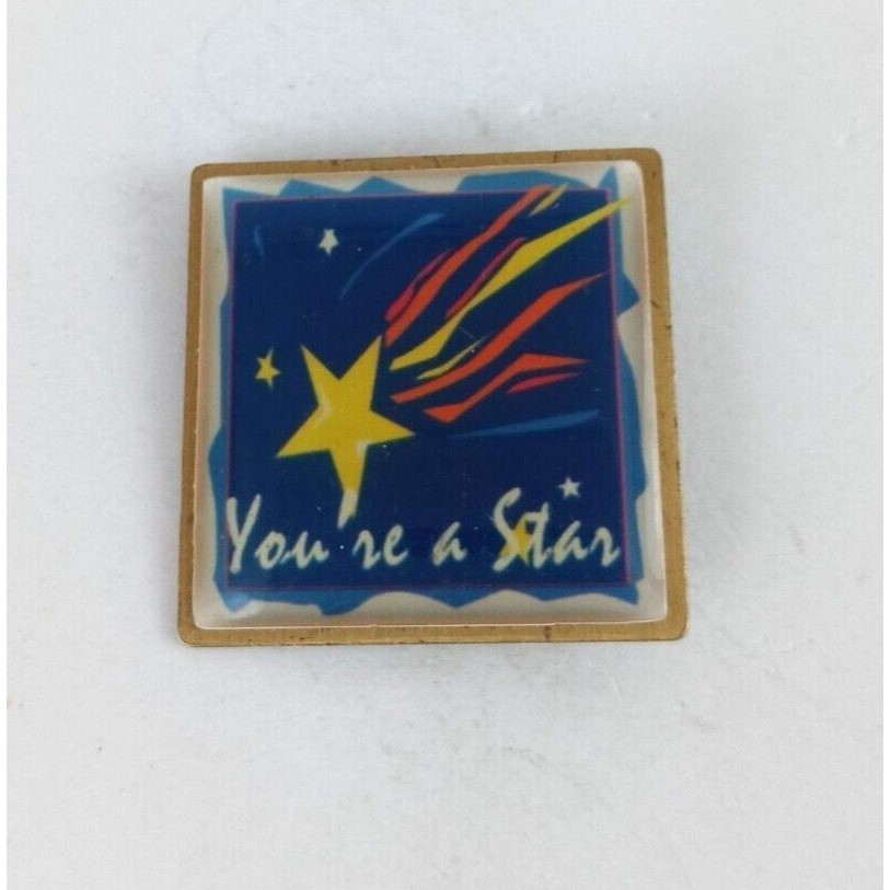 Vintage You&#39;re A Star Shooting Star Lapel Hat Pin - $8.42