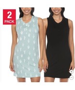Honeydew Womens Sleep Dress Green Black 2-Pack Sleeveless V-Neck Stretch... - $39.99
