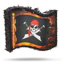 Small Pirate Flag Pinata for Kid&#39;s Birthday Party, Cinco de Mayo-12 x 15... - £18.67 GBP