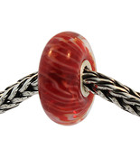 Authentic Trollbeads Glass 61349 Red Feather RETIRED - £11.98 GBP