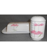 1987 Sango Quadrille SAVOIR FAIRE 2 pc. Butter Dish/Single Shaker - $366.30 MXN