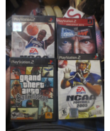 4 Sony Playstation 2 PS2 Video Games Smackdown vs Raw Grand Theft Auto N... - $10.39