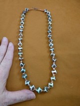 (v55-4) multi-colored Botswana Agate gemstone + copper beaded 22&quot; long Necklace - £70.59 GBP