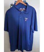 Authentic MLB Texas Rangers TX3 Cool Blue Polo Shirt Mens Size XL - $17.89