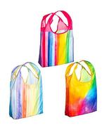 O-WITZ Reusable Shopping Bags, Ripstop, Folds Into Pouch, 3 Pack, Rainbow, - £11.98 GBP