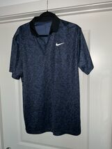 Nike Dri Fit Victory All Over Print Golf Polo Shirt Blue - $1,113.50 MXN
