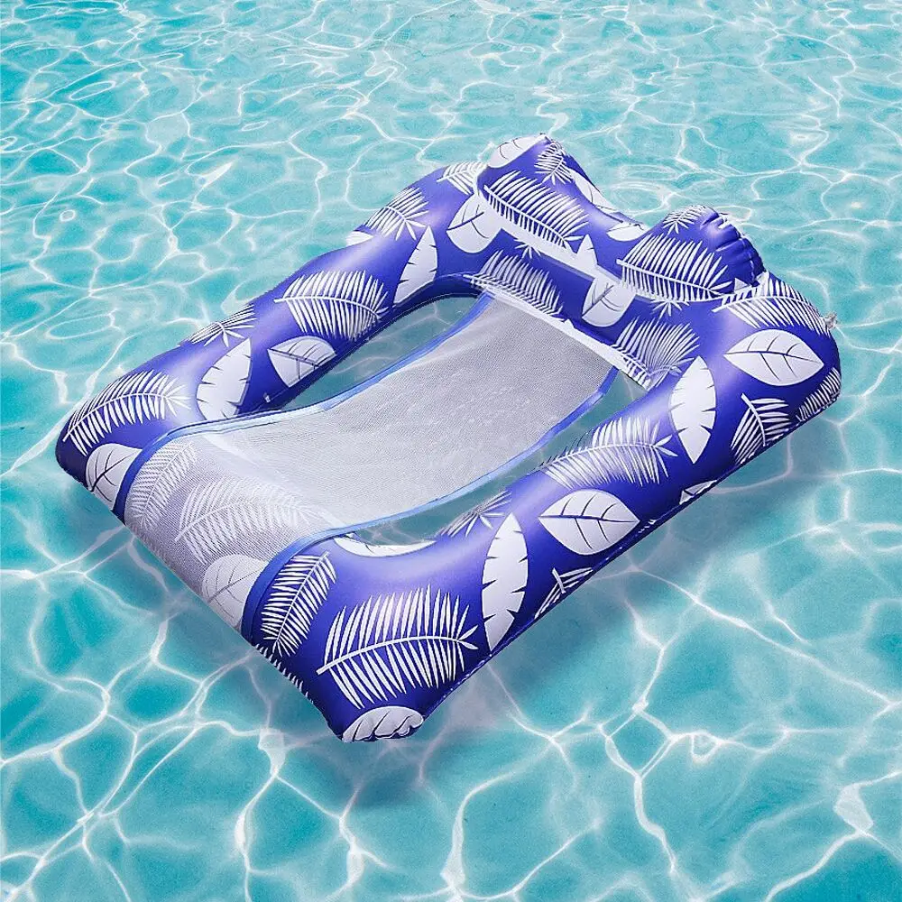 Swimming Pool Float Hammock with Headrest Inflatable Pool Floats for Adults Net - £58.99 GBP
