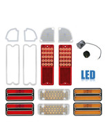 71-72 Chevy Truck LED SEQUENTIAL Red Tail Marker Park Light Lenses Set NH - £287.57 GBP
