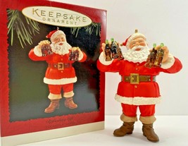 Hallmark Keepsake Ornament Coca-Cola Santa Refreshing Gift 1995 - £11.86 GBP