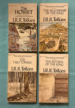 Lot of 4 Lord of the Rings paperback books Tolkien LOTR trilogy vintage 1977 - £17.43 GBP
