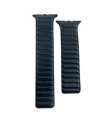 Genuine Apple Watch Leather Link Band S/M Dark Blue 45mm Pre-owned - $37.72