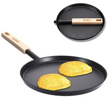 bodkar Frying Pan Skillet 8-inch Flat Griddle Pan, Lightweight Grill Pan with Wo - $23.74