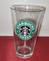 Scarce 5.75&quot; Tall STARBUCKS COFFEE Clear Drinking Glass #37 on bottom Libbey - £12.14 GBP