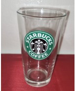 Scarce 5.75&quot; Tall STARBUCKS COFFEE Clear Drinking Glass #37 on bottom Li... - £11.93 GBP