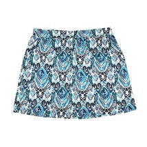 GH Bass Women&#39;s Geometric Print Casual Skirt Size 14 Blue White Cotton NWT $60 - £18.53 GBP