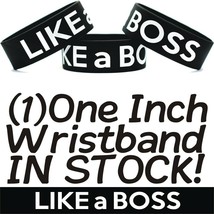Three (3) of Like A Boss Wristbands - Funny Bracelets - Wide Silicone Bands - £7.80 GBP