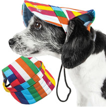 Pet Life &#39;Colorfur&#39; UV Protectant Adjustable Fashion Designer Pet Dog Hat Cap - £11.03 GBP