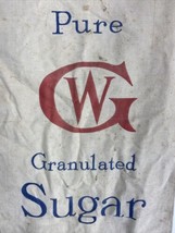vintage Great Western Granulated Sugar CO. Canvas Sack 100 lbs Denver, Colo. - £23.42 GBP