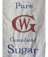 vintage Great Western Granulated Sugar CO. Canvas Sack 100 lbs Denver, C... - $40.21 CAD