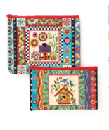 Colorful Creatures Eco Pouch SET Craft Project zipper bag Quilt images r... - £7.92 GBP