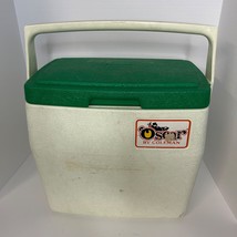 Vintage 1980 Coleman Oscar Cooler #5274 16QT White w/ Green Cupholder Lid - £36.54 GBP